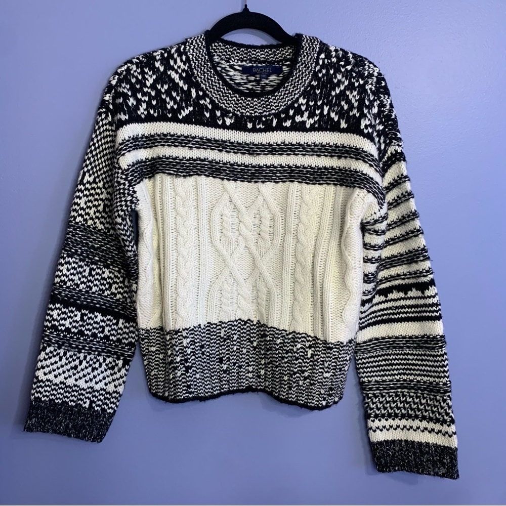 Rachel Roy Black and White Sweater - Size XS